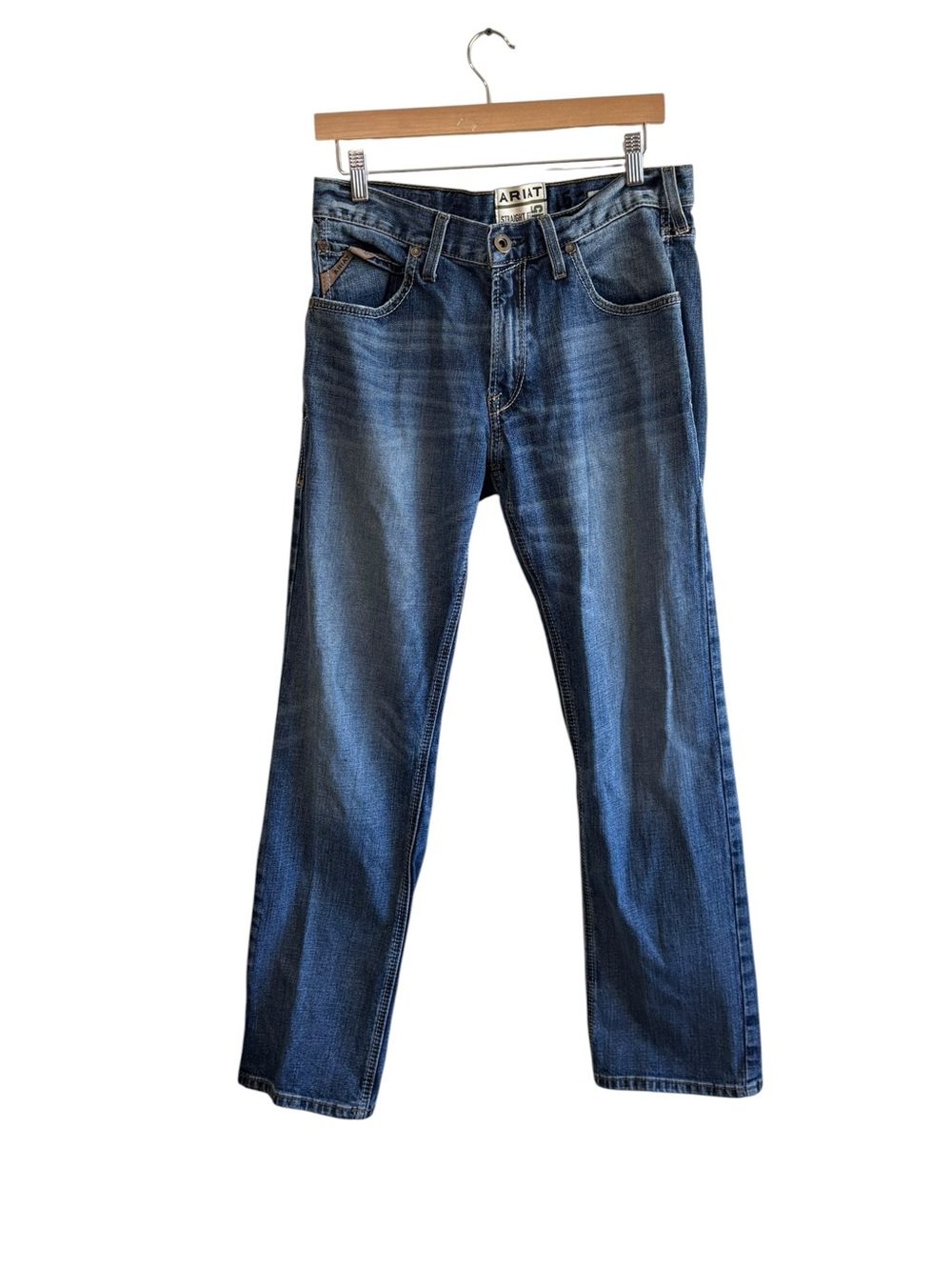 Ariat M5 Men’s 33 Straight Fit Medium Wash Jeans Western Workwear Denim Country